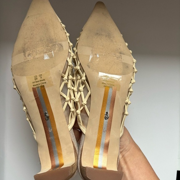 Sam‎ Edelman Snyder Mesh Mules, Eggshell Sz 6 - Picture 7 of 8